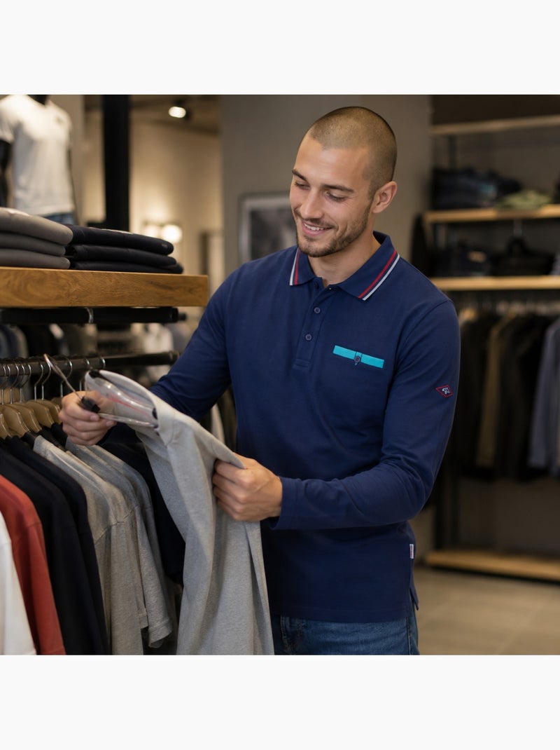 Lee Cooper - Polo homme à manches courtes Bleu marine - Kiabi