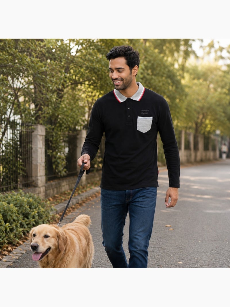 Lee Cooper - Polo homme à manches courtes Noir - Kiabi