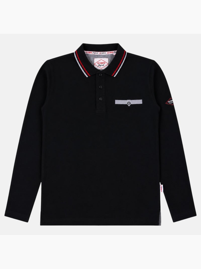 Lee Cooper - Polo homme à manches courtes Noir - Kiabi