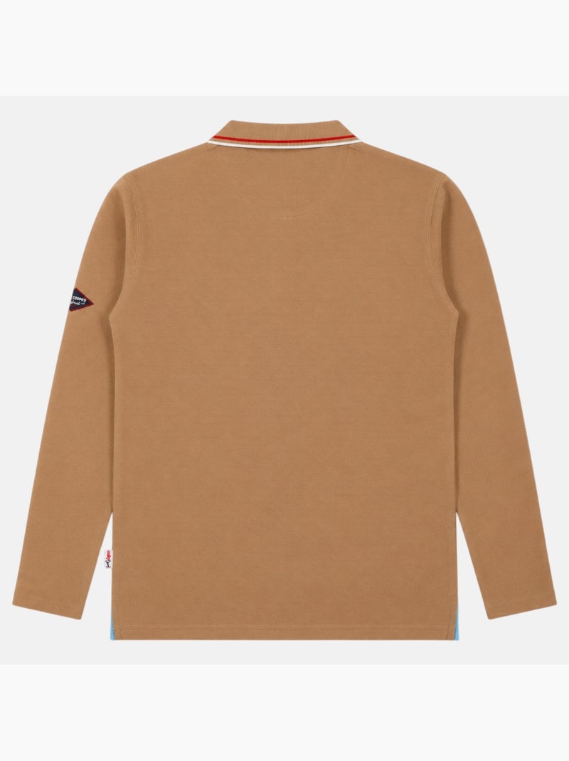 Lee cooper - polo homme à manches longues Beige - Kiabi