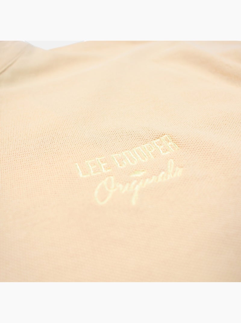 Lee Cooper - Polo homme beige manches courtes col officier Beige - Kiabi