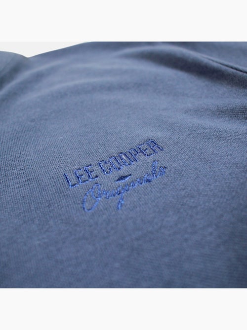 Lee Cooper - Polo homme bleu manches courtes col officier - Kiabi