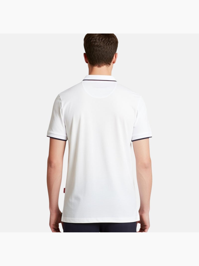 Lee Cooper - Polo homme manches courtes col zippé Blanc - Kiabi
