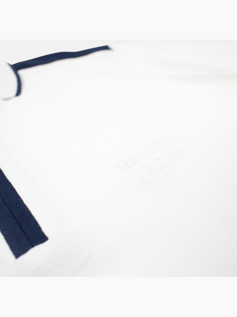 Lee Cooper - Polo homme manches courtes col zippé Blanc - Kiabi