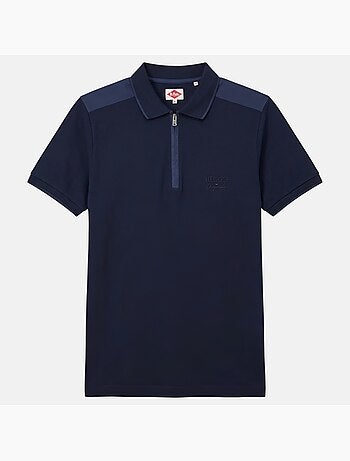 Lee Cooper - Polo homme manches courtes col zippé