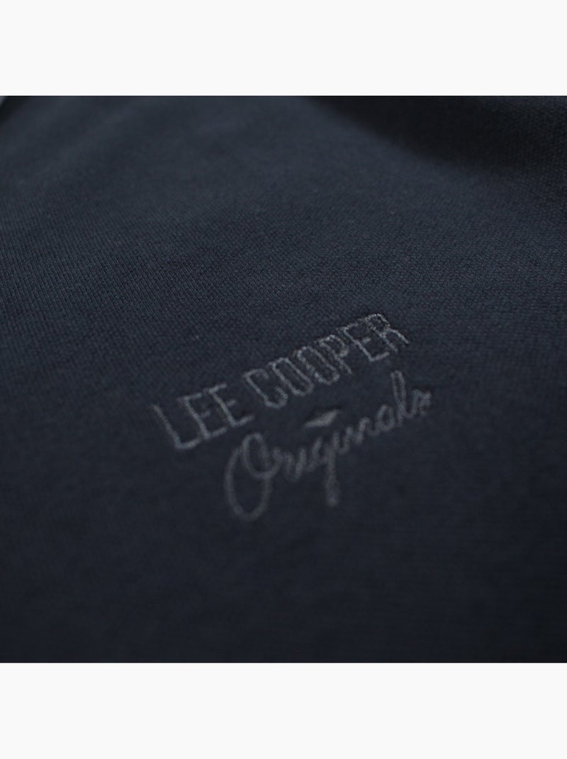 Lee Cooper - Polo homme manches courtes col zippé Bleu marine - Kiabi