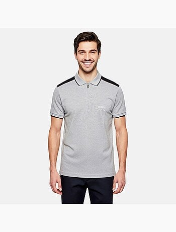 Lee Cooper - Polo homme manches courtes col zippé