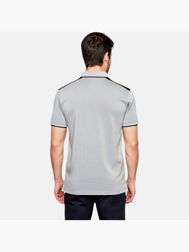 Lee Cooper - Polo homme manches courtes col zippé Gris - Kiabi