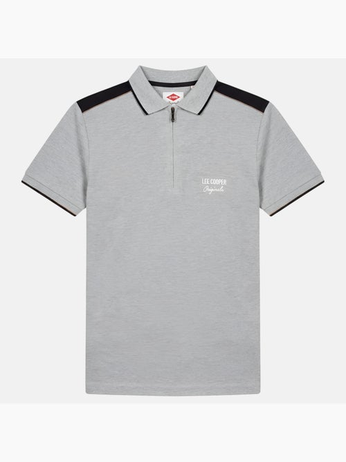 Lee Cooper - Polo homme manches courtes col zippé - Kiabi
