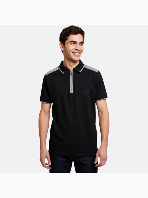 Lee Cooper - Polo homme manches courtes col zippé - Kiabi