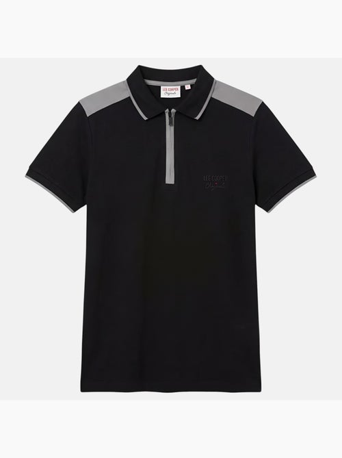 Lee Cooper - Polo homme manches courtes col zippé - Kiabi