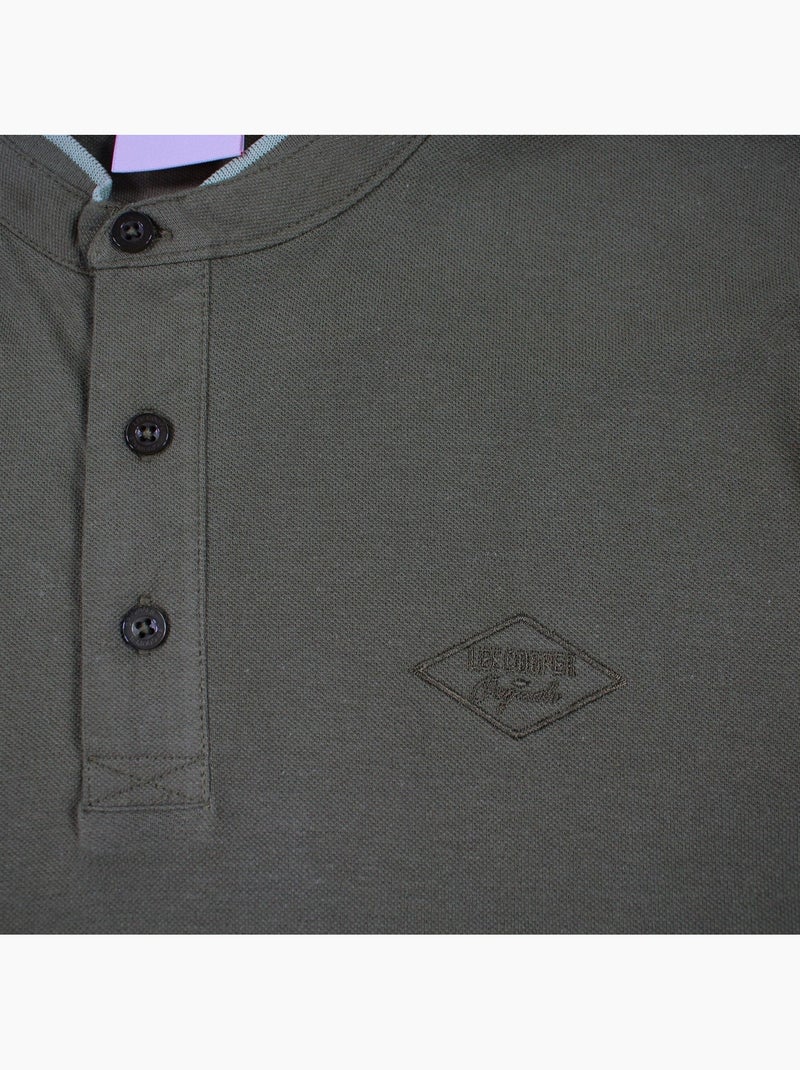 Lee Cooper - Polo homme manches courtes Kaki - Kiabi