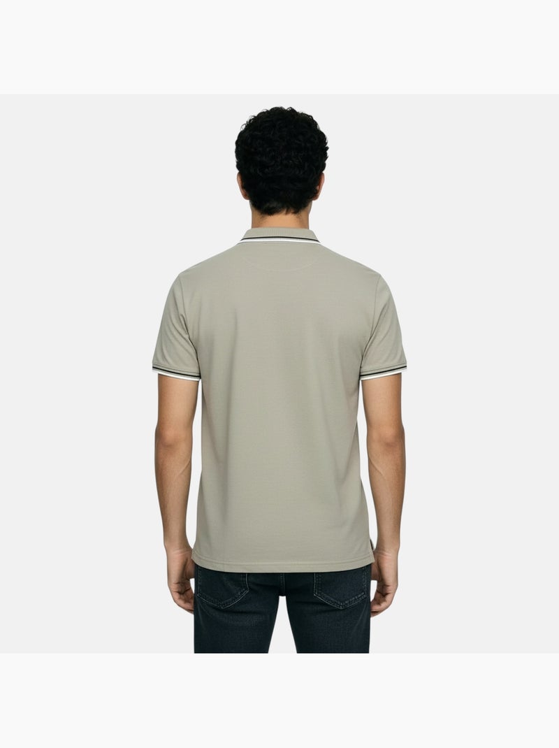 Lee Cooper - Polo homme manches courtes Kaki - Kiabi