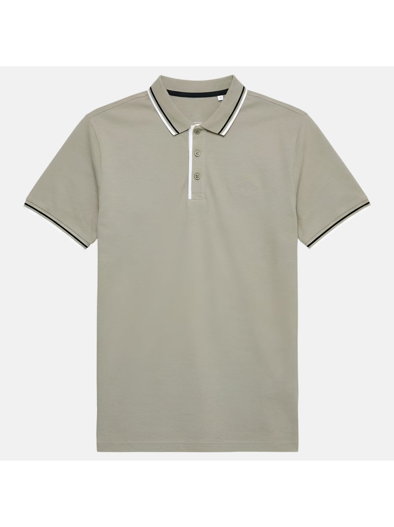 Lee Cooper - Polo homme manches courtes Kaki - Kiabi
