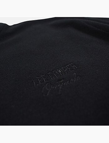 Lee Cooper - Polo homme noir manches courtes col officier