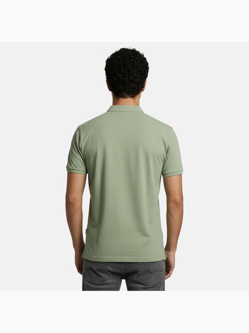 Lee Cooper - Polo homme vert manches courtes col officier - Kiabi