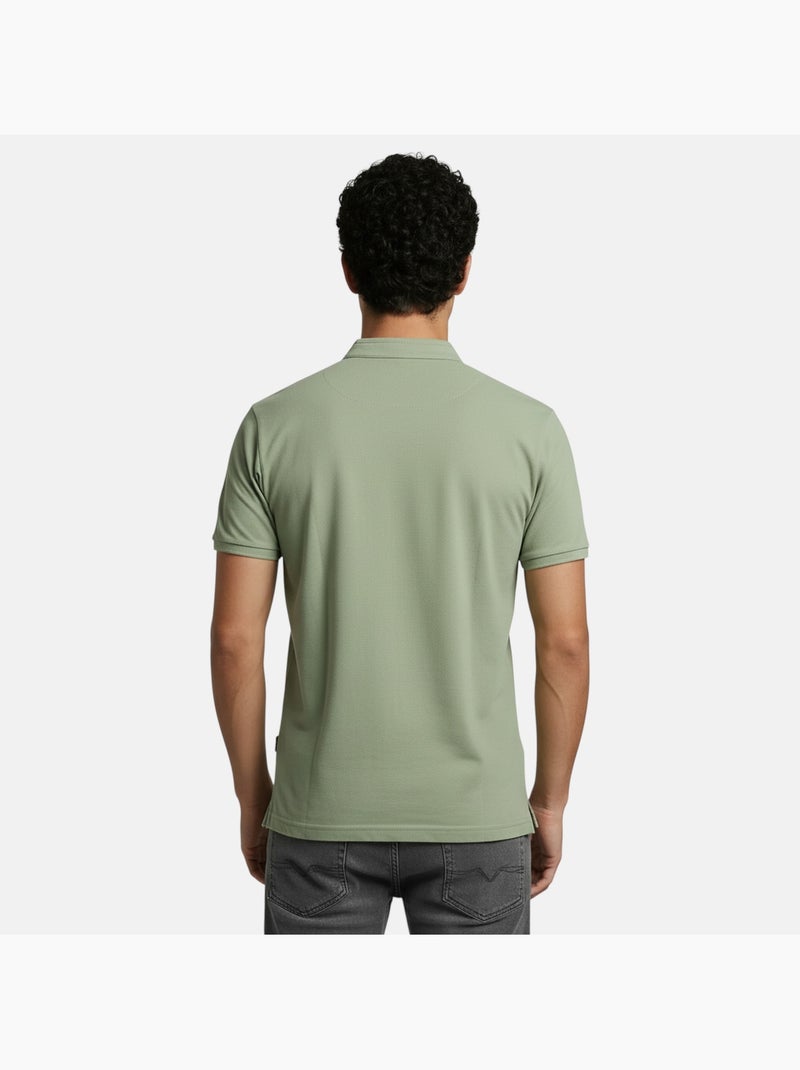 Lee Cooper - Polo homme vert manches courtes col officier Vert - Kiabi