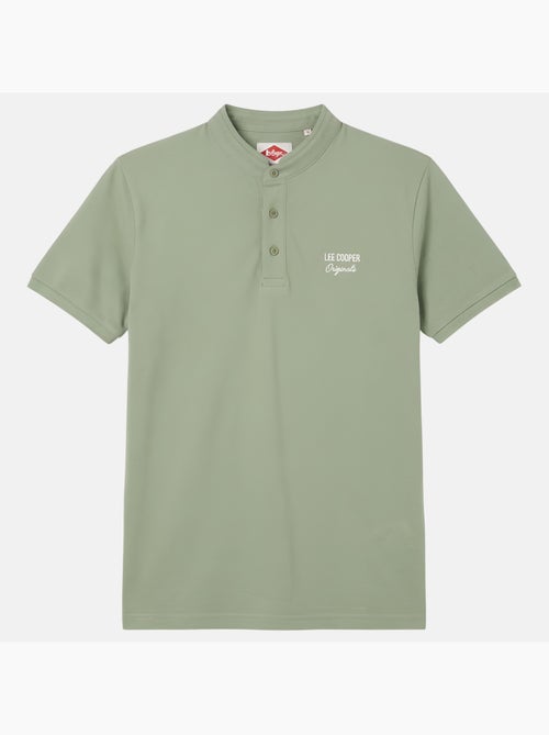 Lee Cooper - Polo homme vert manches courtes col officier - Kiabi