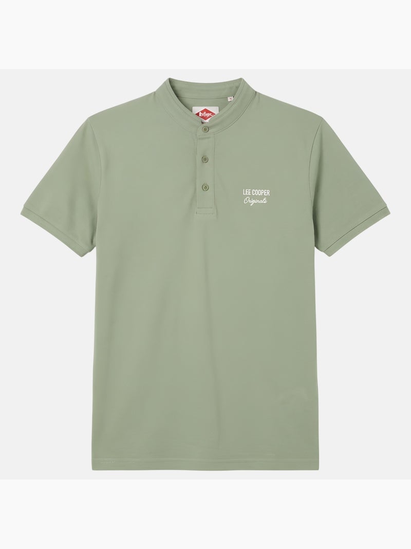 Lee Cooper - Polo homme vert manches courtes col officier Vert - Kiabi