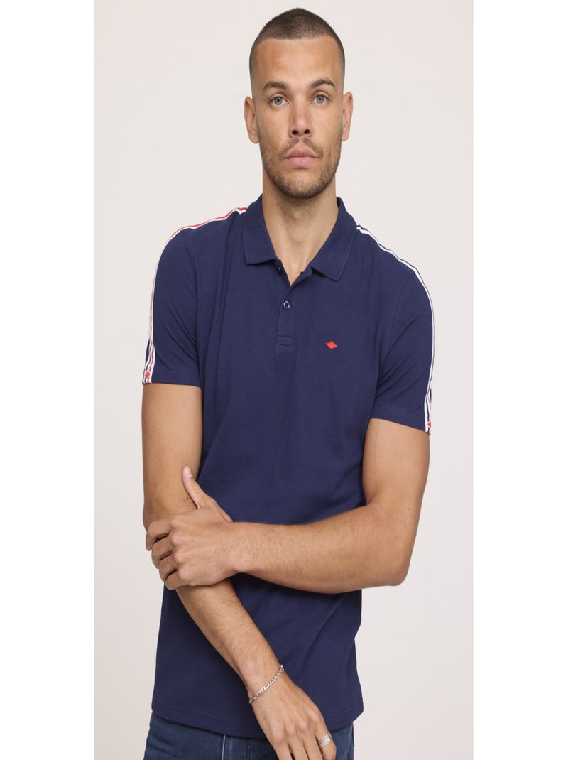 Lee Cooper - Polo manches courte coton regular BASSY Bleu marine - Kiabi