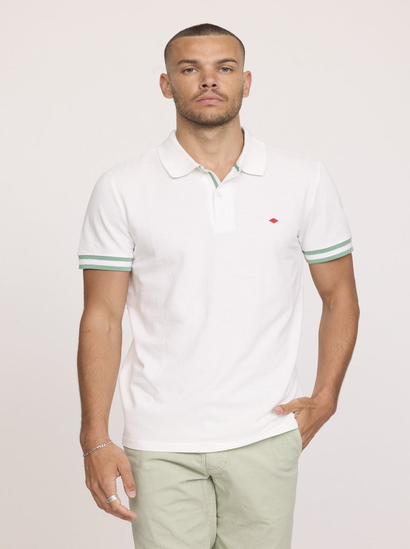 Lee Cooper - Polo manches courte coton regular BILOU Blanc - Kiabi
