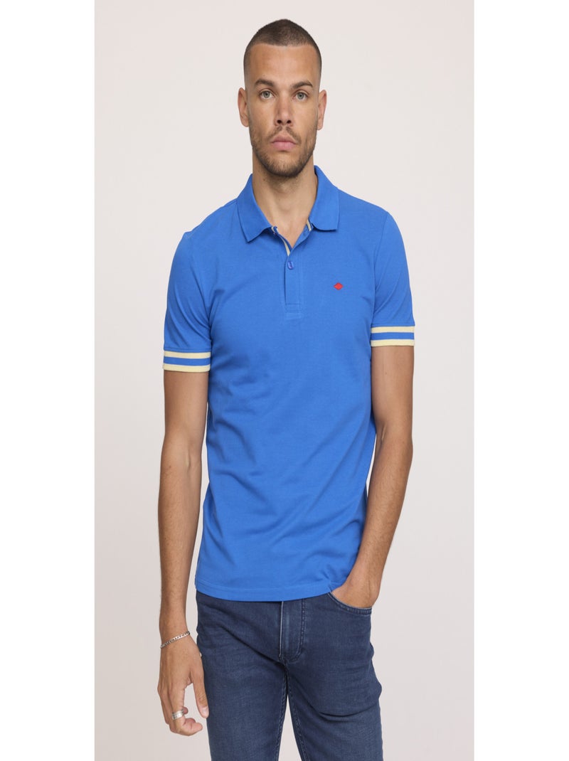Lee Cooper - Polo manches courte coton regular BILOU Bleu roi - Kiabi