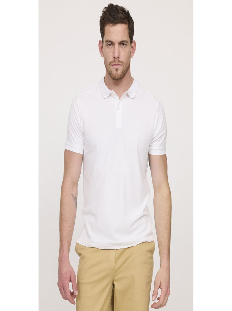 Lee Cooper - Polo manches courte coton regular BIPS Blanc - Kiabi