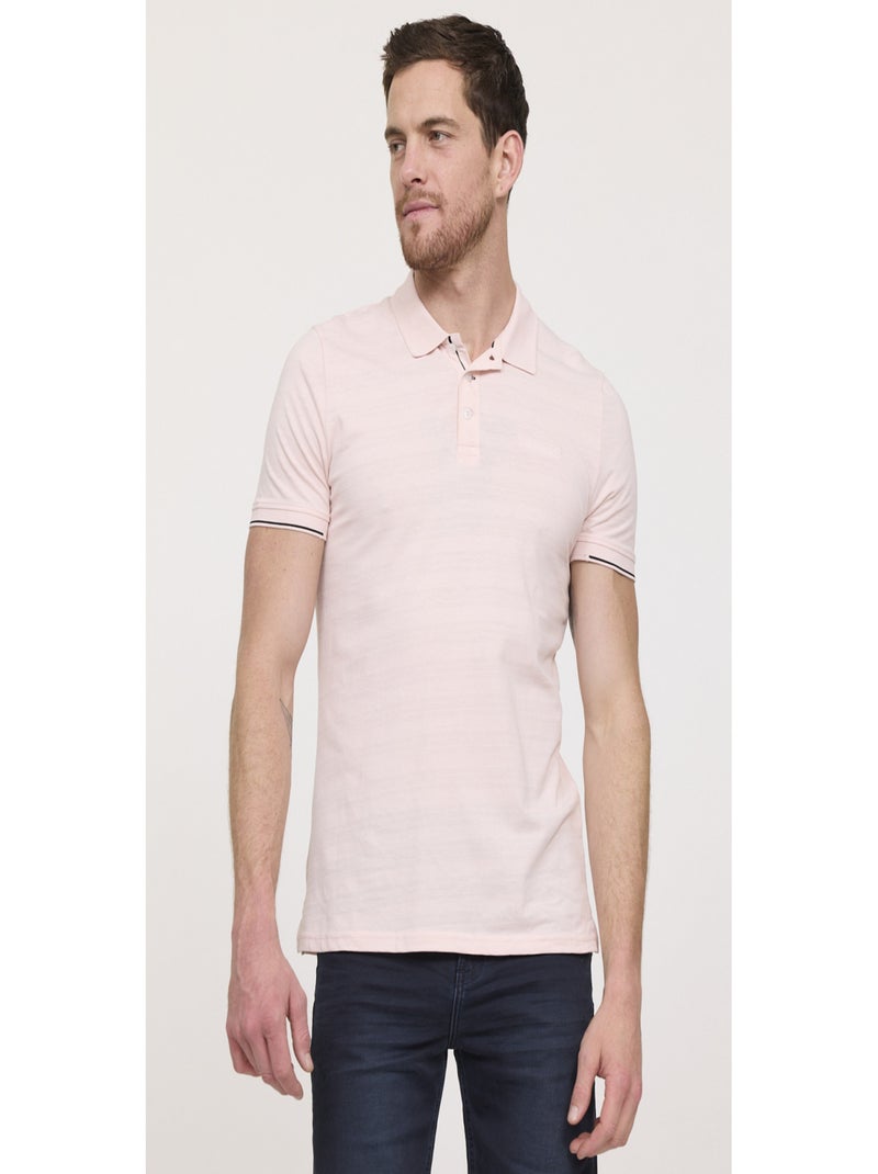 Lee Cooper - Polo manches courte coton regular BOB Beige/Rose - Kiabi