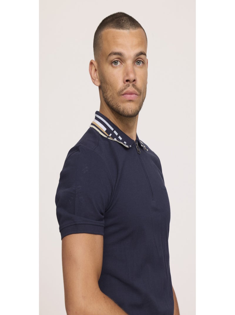 Lee Cooper - Polo manches courte coton regular BULAK Bleu marine - Kiabi