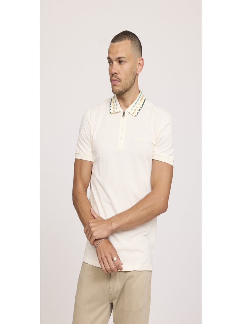Lee Cooper - Polo manches courte coton regular BULAK Ivoire - Kiabi