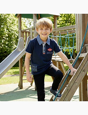 Lee cooper - polo manches courtes, col polo et patte boutonnée