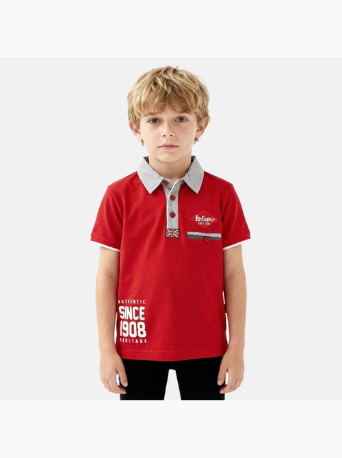 Lee cooper - polo manches courtes, col polo et patte boutonnée - Kiabi