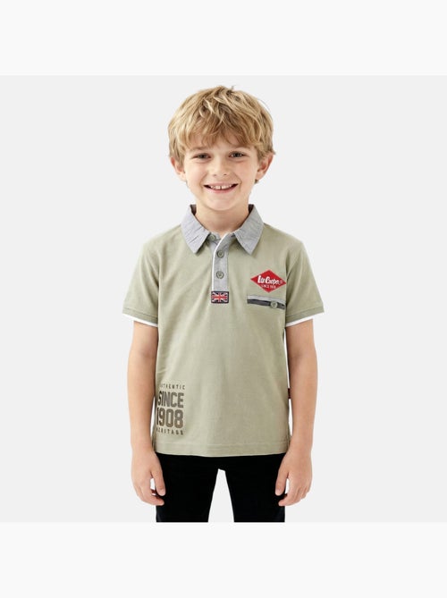 Lee cooper - polo manches courtes, col polo et patte boutonnée - Kiabi