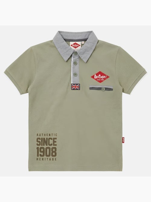 Lee cooper - polo manches courtes, col polo et patte boutonnée - Kiabi