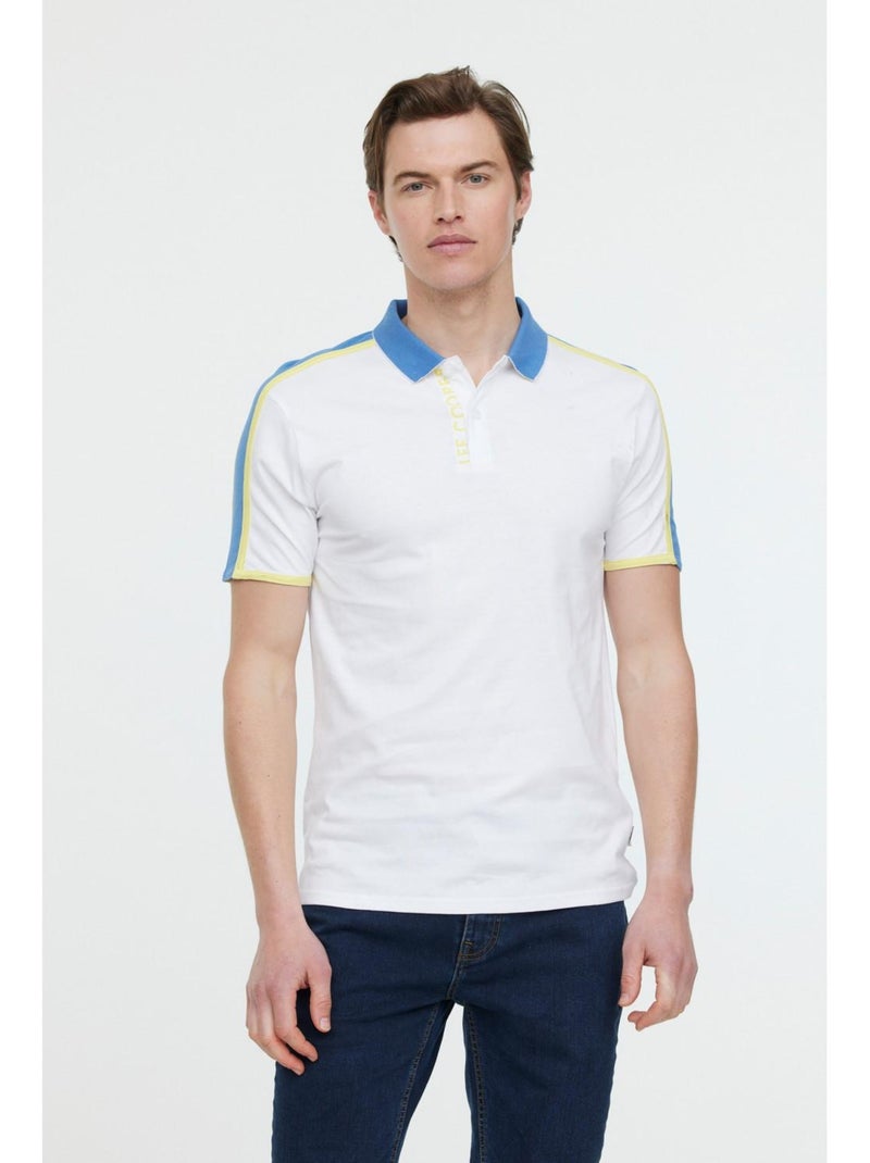 Lee Cooper - Polo manches courtes coton regular BONOZ MC Blanc - Kiabi