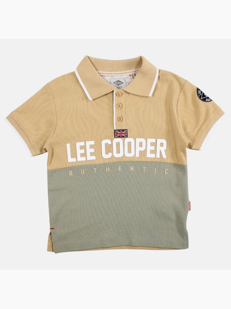 Lee Cooper - Polo manches courtes garçon imprimé Beige - Kiabi
