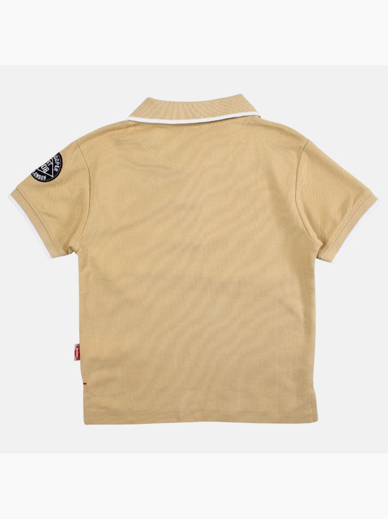 Lee Cooper - Polo manches courtes garçon imprimé Beige - Kiabi