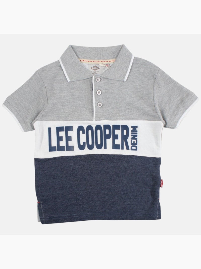 Lee Cooper - Polo manches courtes garçon imprimé Bleu marine - Kiabi