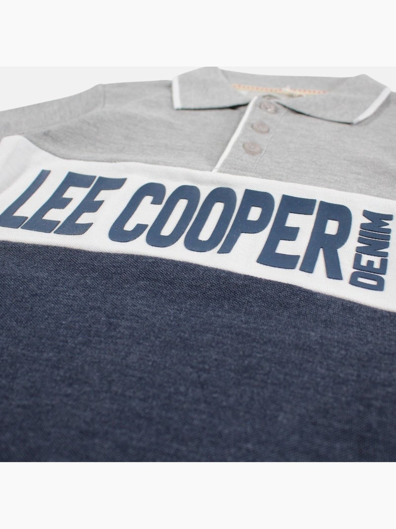 Lee Cooper - Polo manches courtes garçon imprimé Bleu marine - Kiabi