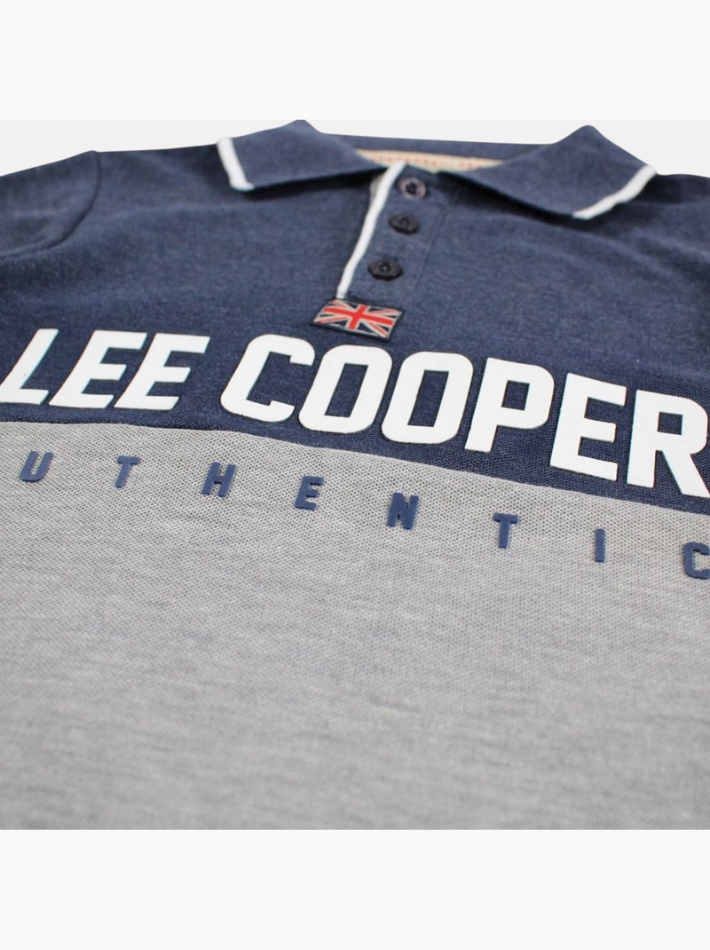 Lee Cooper - Polo manches courtes garçon imprimé Bleu marine - Kiabi