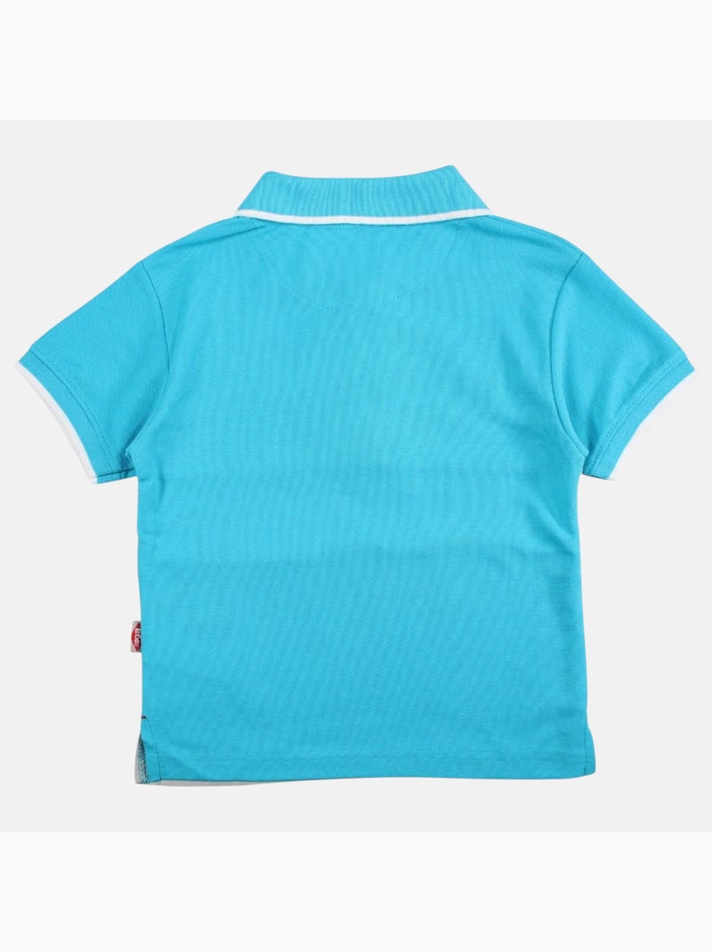 Lee cooper - polo manches courtes imprimé, col chemise Bleu - Kiabi