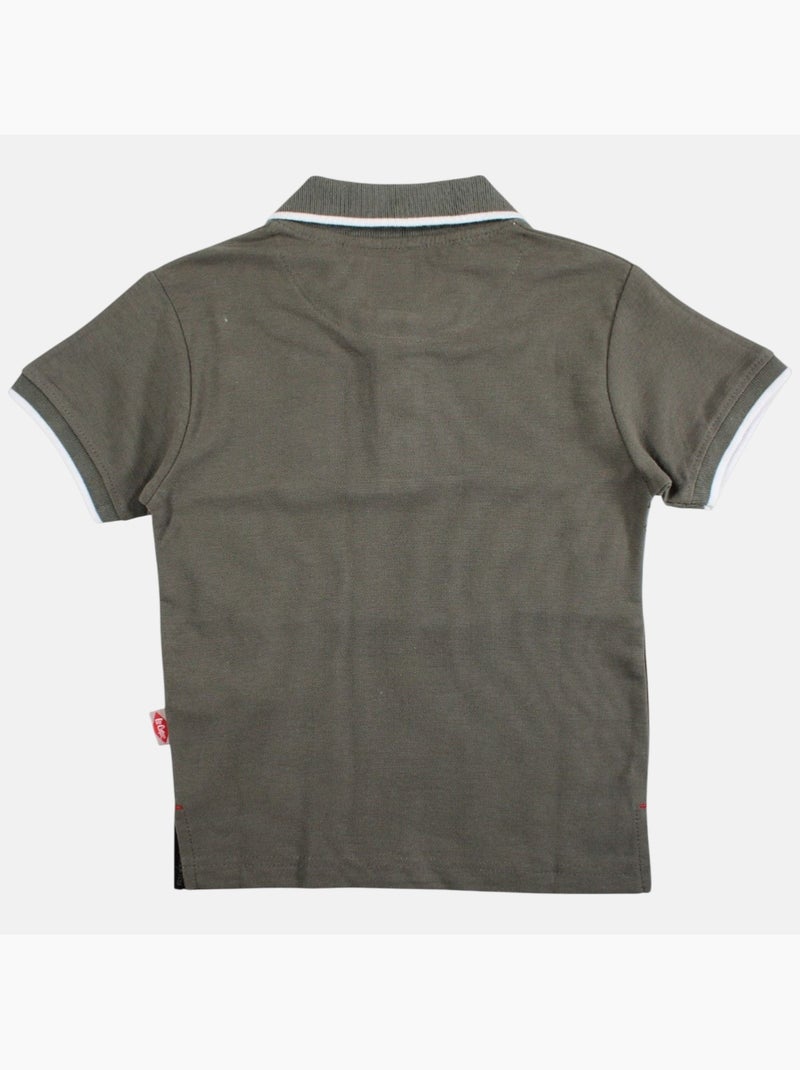 Lee cooper - polo manches courtes imprimé, col chemise Noir - Kiabi