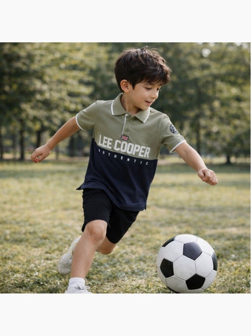 Lee cooper - polo manches courtes imprimé, col chemise - Kiabi