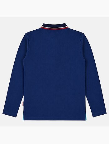 Lee cooper - polo manches longues col contrasté, poche poitrine