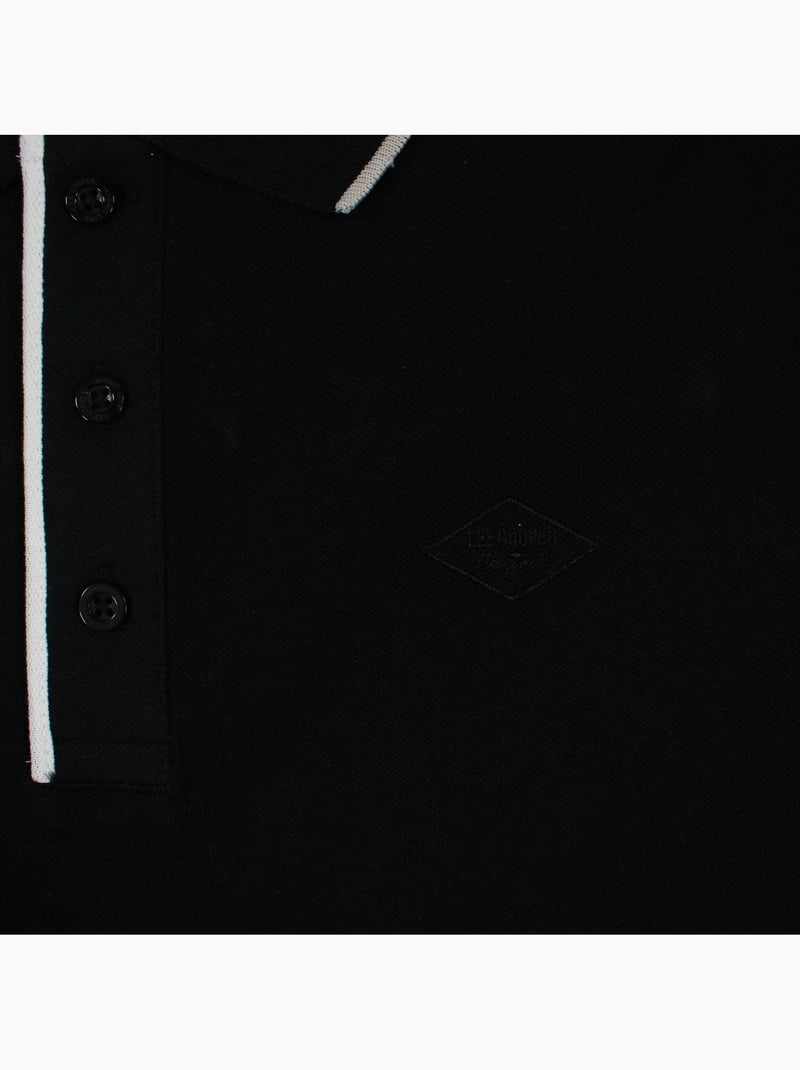 Lee cooper - polo manches longues, patte de boutonnage Noir - Kiabi
