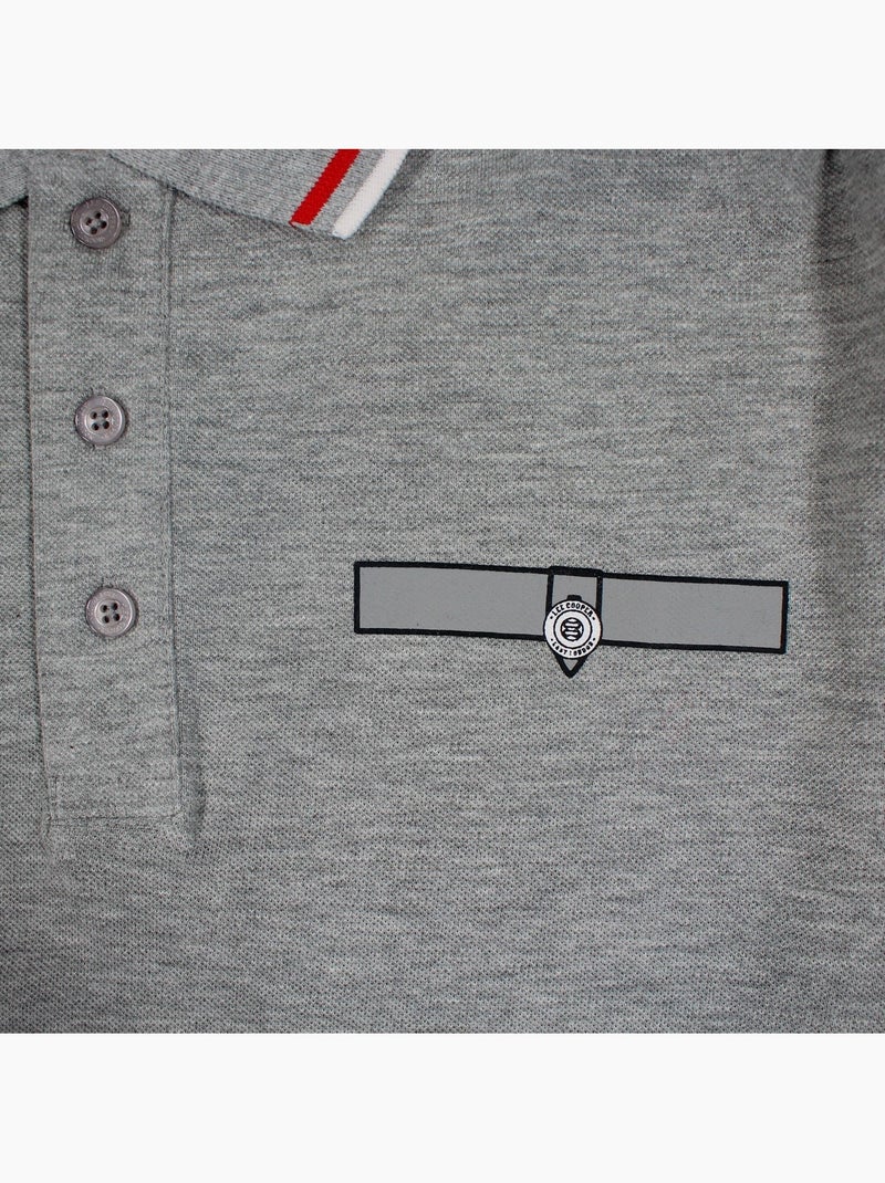 Lee cooper - polo manches longues, poche poitrine Gris - Kiabi