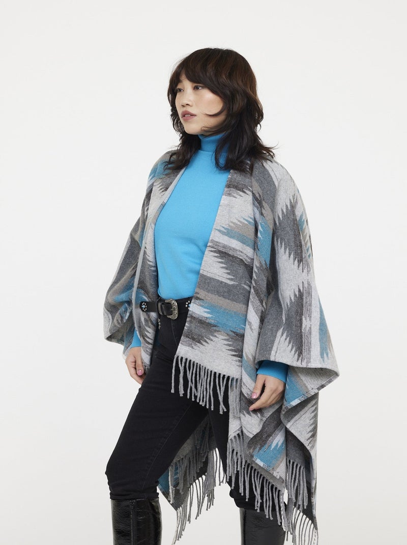 Lee Cooper - Poncho ULIVAO Turquoise Bleu turquoise - Kiabi