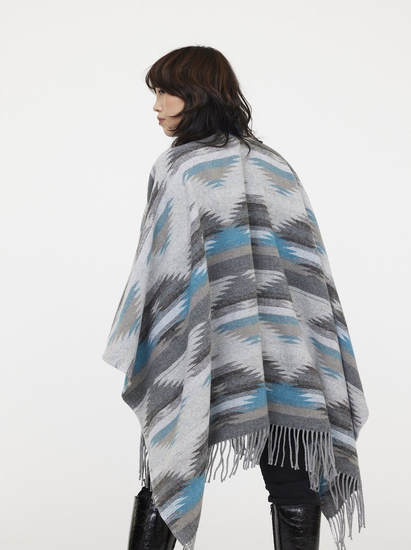 Lee Cooper - Poncho ULIVAO Turquoise Bleu turquoise - Kiabi
