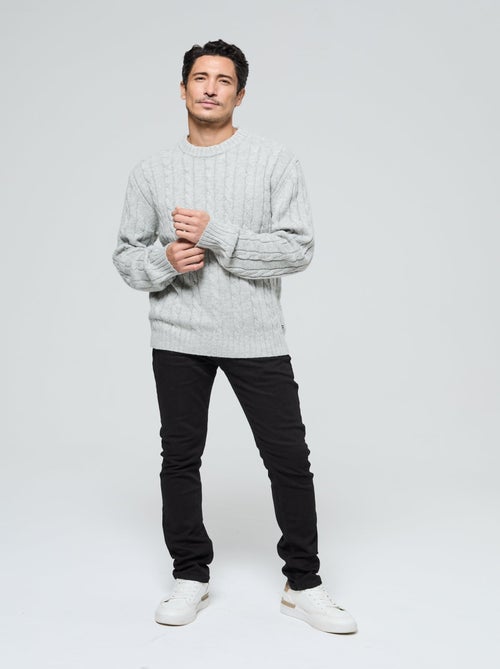 Lee Cooper - Pull Cafyo Gris chiné - Kiabi