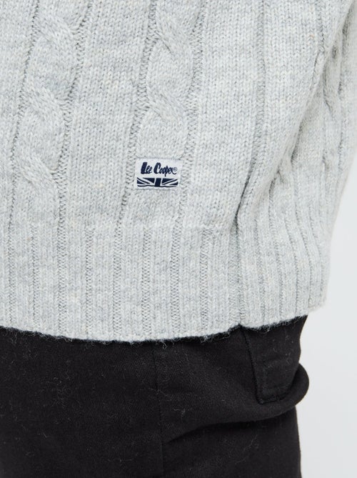 Lee Cooper - Pull Cafyo Gris chiné - Kiabi